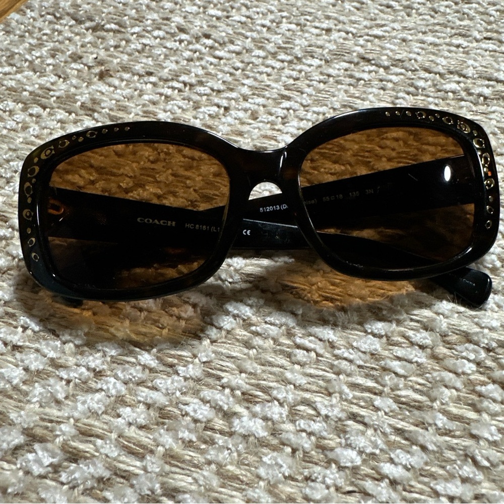 Coach Dark Tortoise Sunglass Frames only - image 2